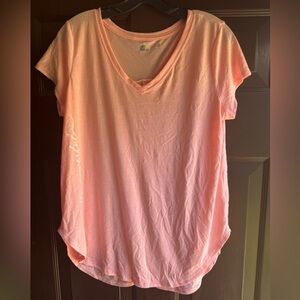 Xersion Pink Shirt Sleeve Shirt with “Pretty Powerful” on right side